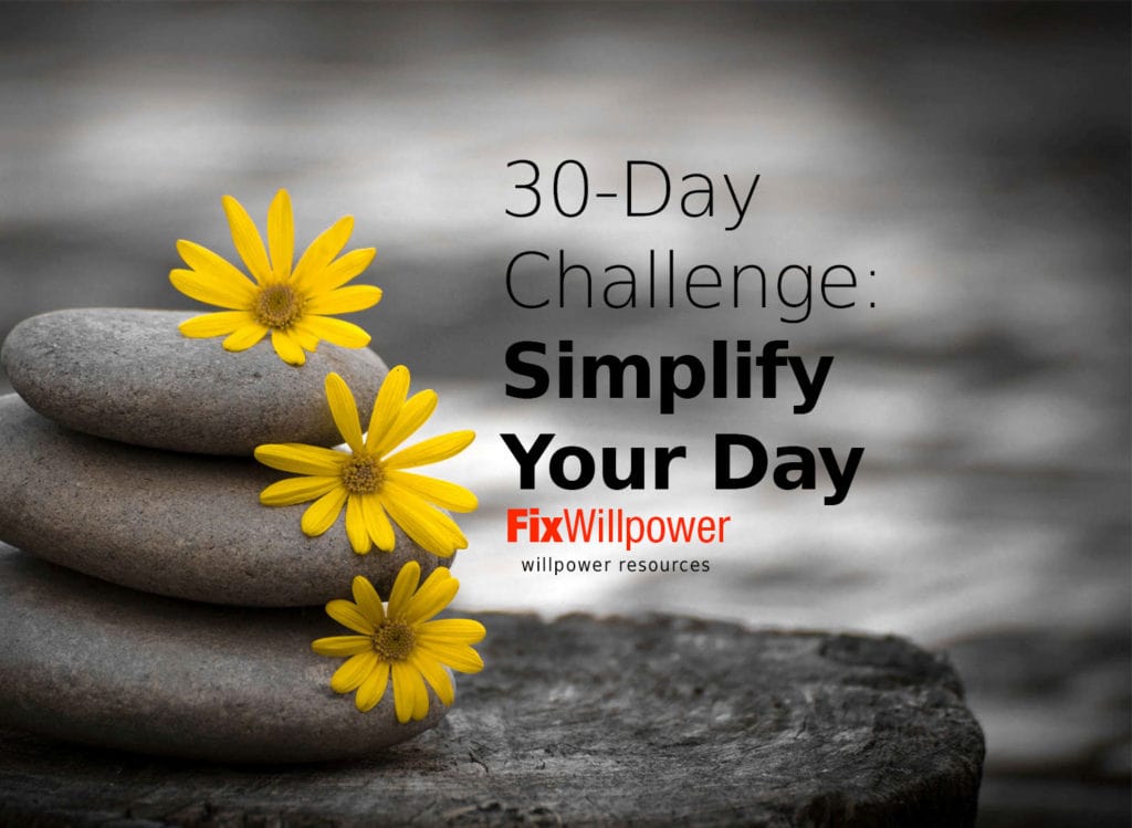 30-day challenge simplify your day