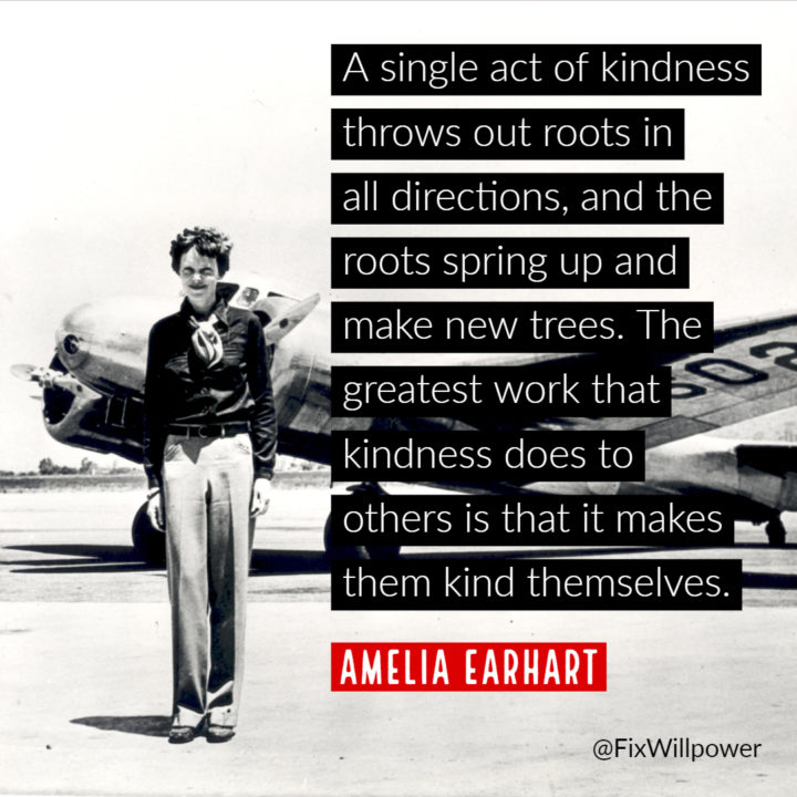 Amelia Earhart single act of kindness