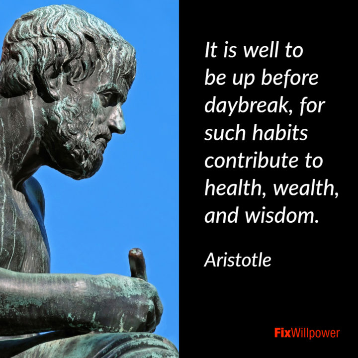 Aristotle quote rising early
