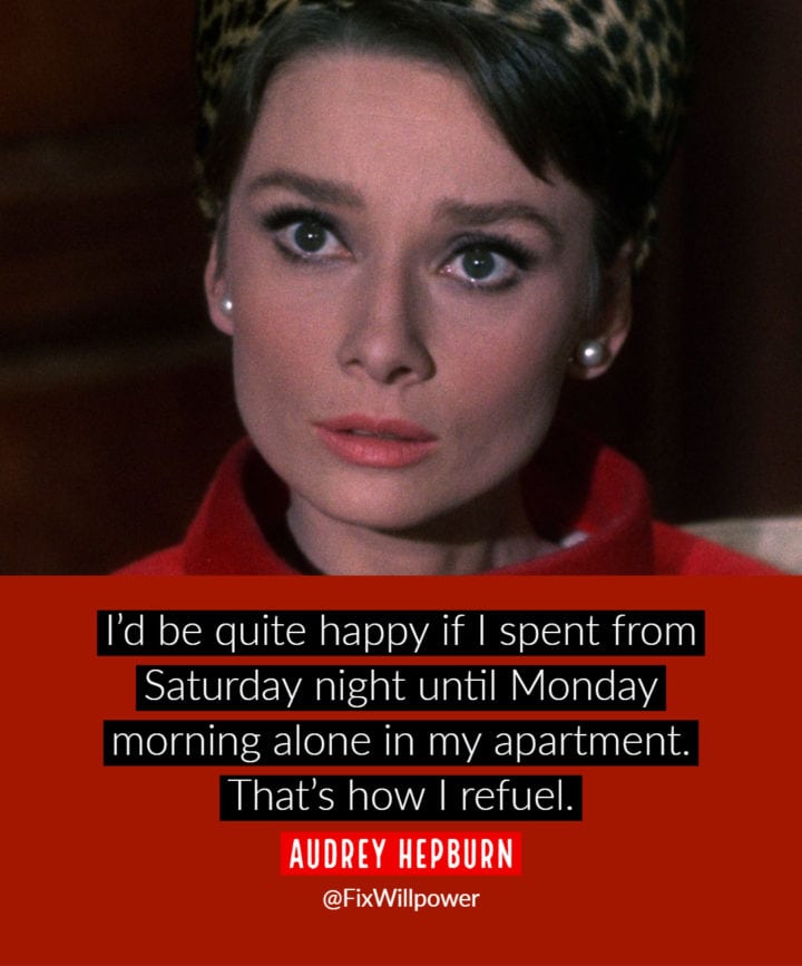 being alone quotes Hepburn