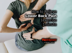 How to Relieve Lower Back Pain [1 exercise, 1 minute] - FixWillpower