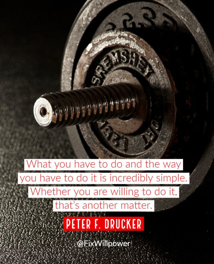 peter drucker willpower quote