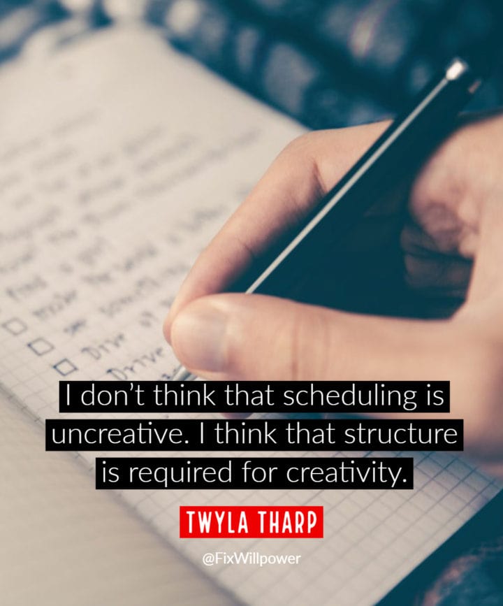 scheduling quote Tharp