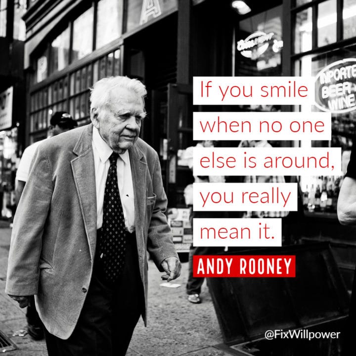 smile Andy Rooney quote