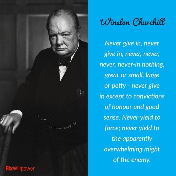 willpower quotes Winston Churchill