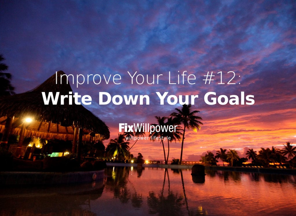 write down your goals
