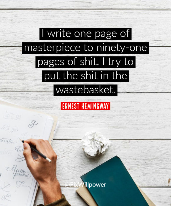 writing quote Hemingway